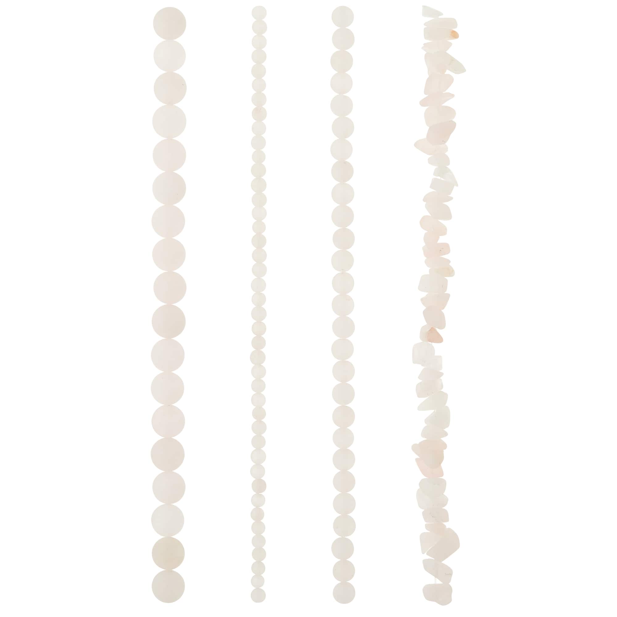 Matte Rose Quartz Stone Beads by Bead Landing™